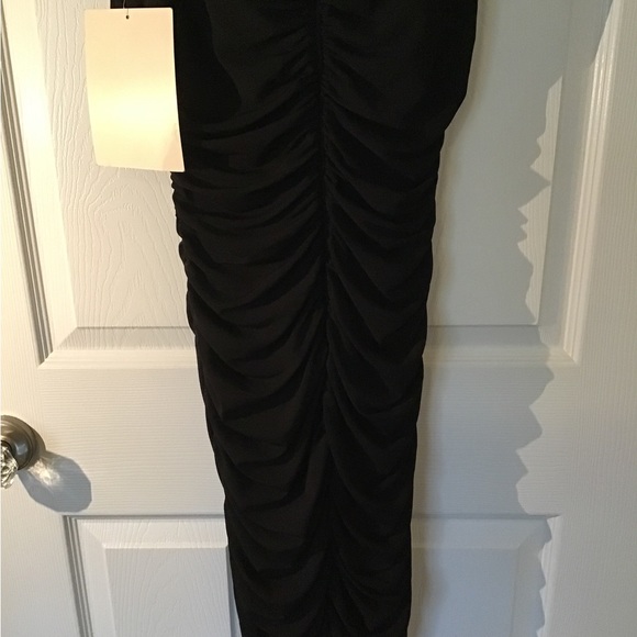 Boston Proper Jeweled Ruched Dress Proper Black - Picture 8 of 11